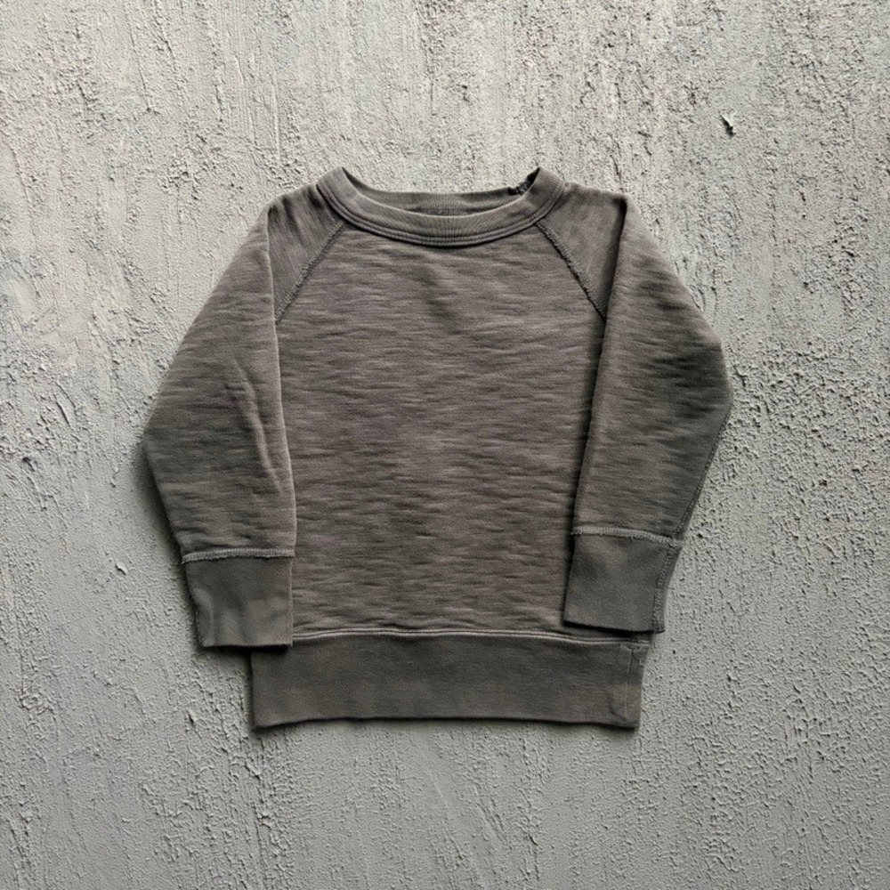 Denim & Dungaree Sweatshirt XS 100CM Grey Raglan Japan Baby